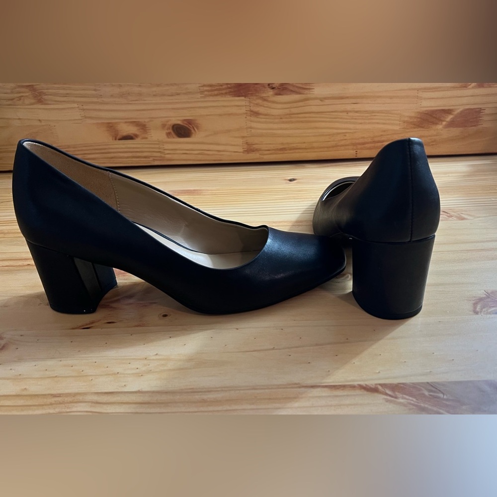 Naturalizer Black Block Heel Pumps